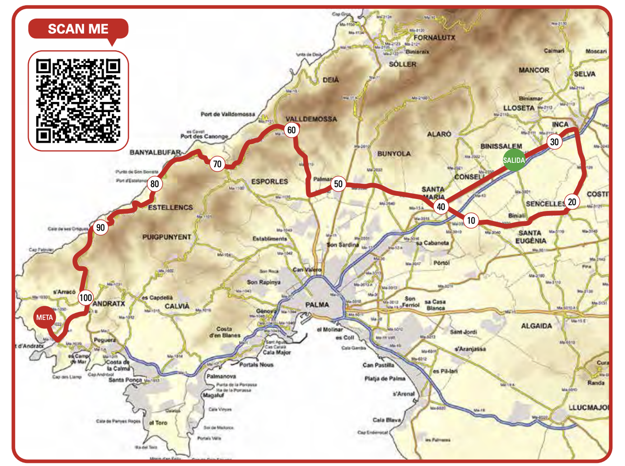 Trofeo Binissalem-Andratx 2025 route map