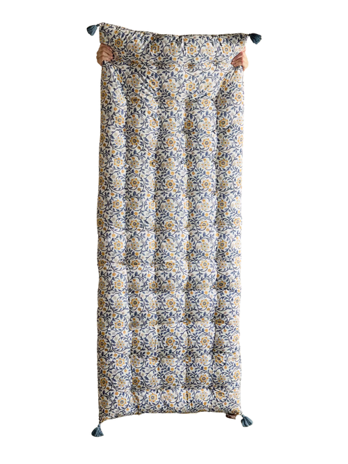 Tufted Cotton Floor Cushion, Garden Floral