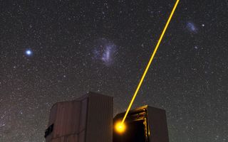 Yepun’s Laser and the Magellanic Clouds