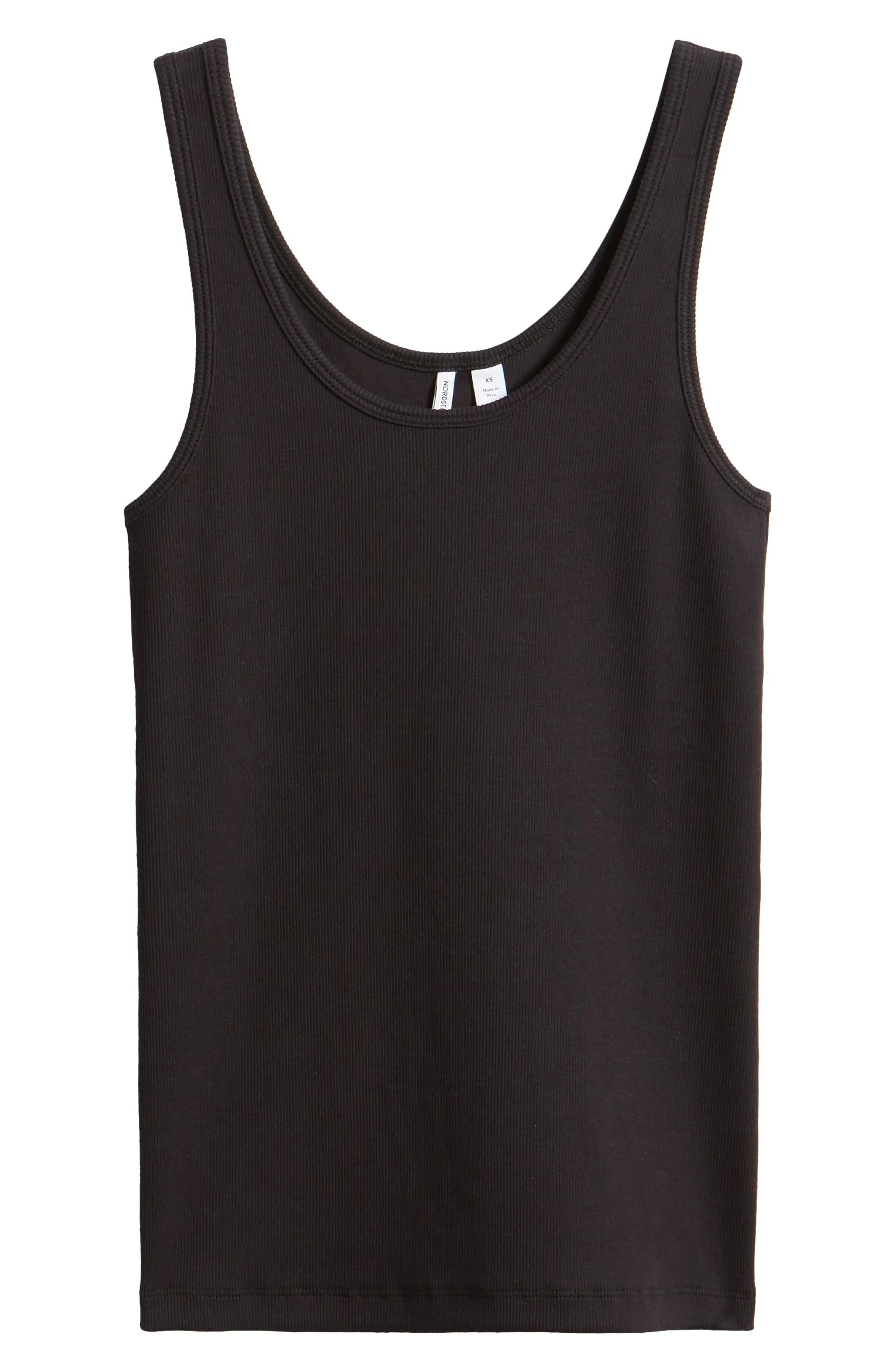 Nordstrom, Rib Scoop Neck Cotton Tank