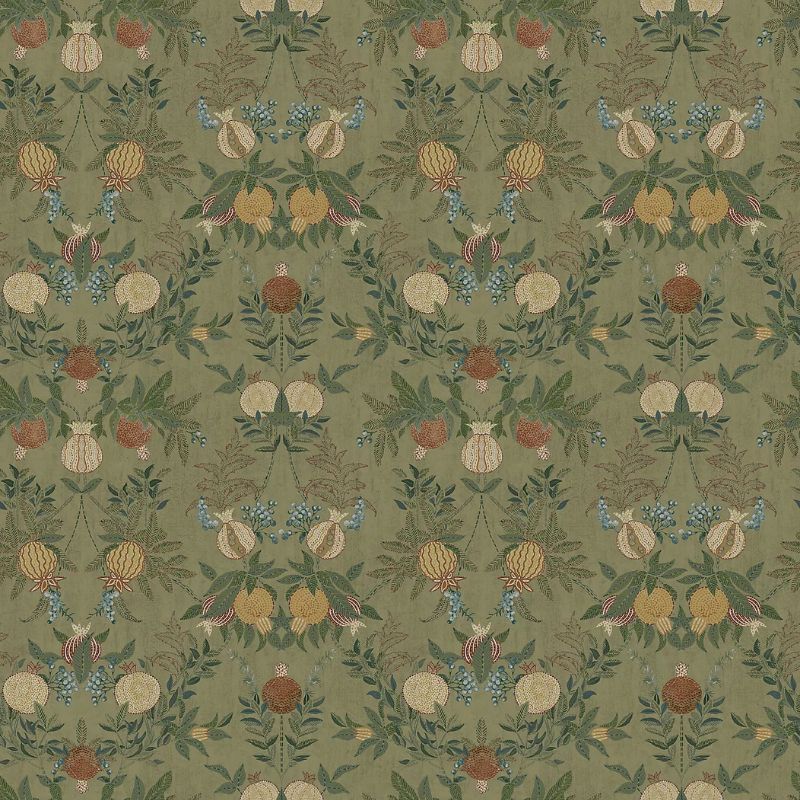 green floral wallpaper