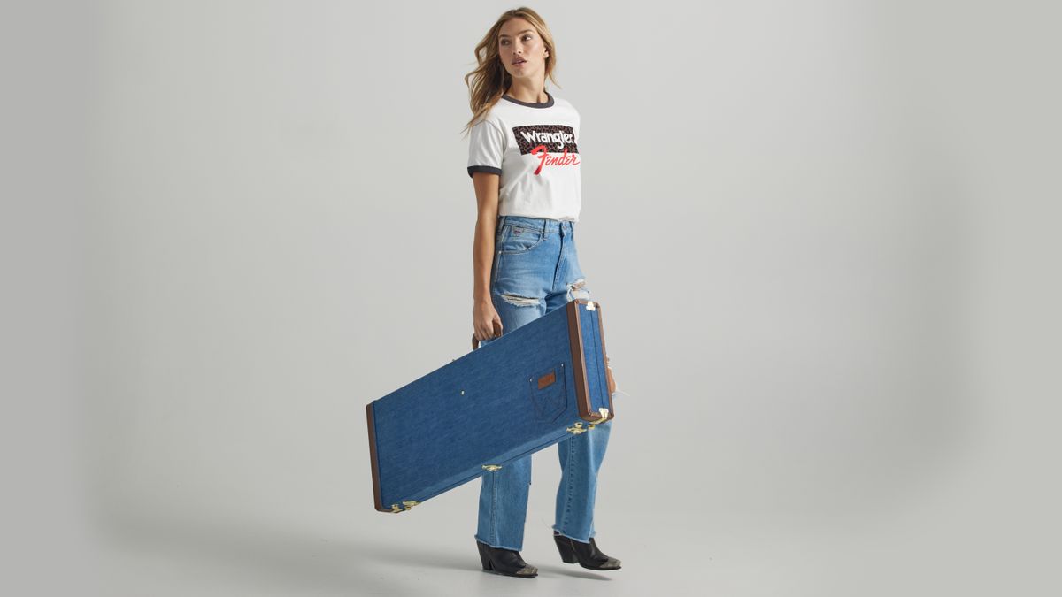 Fender x Wrangler denim guitar case