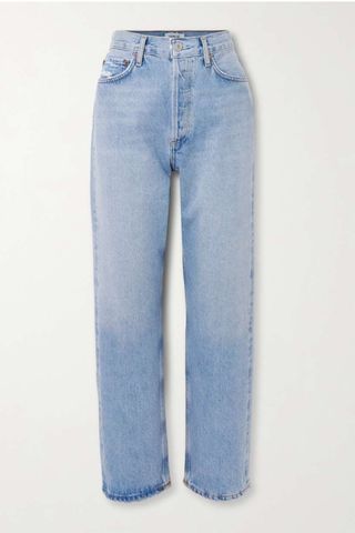 AGOLDE '90s Distressed Mid-Rise Straight-Leg Jeans