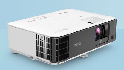 BenQ TK700STi review gaming projector on blue background