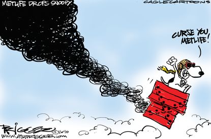 Editorial cartoon U.S. MetLife Snoopy