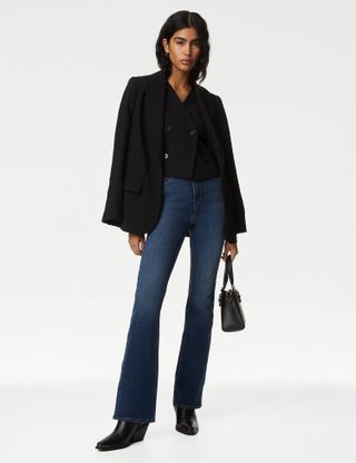 M&S Magic Shaping High Waisted Slim Flare Jeans