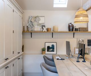 home office with fitted storage