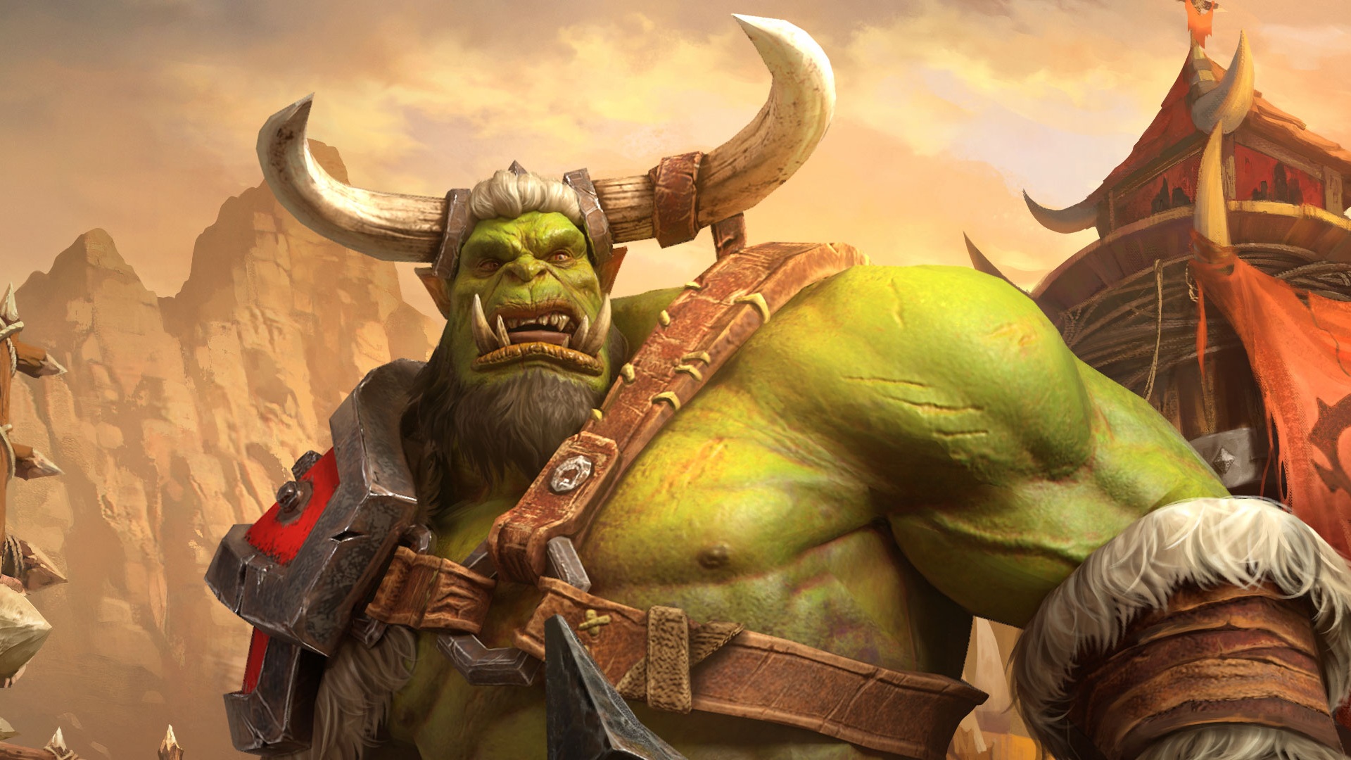 Orc guy looking disgusted in Warcraft 3 key art