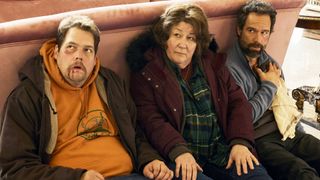 Remy Bouchard (Guillaume Cyr), Ruth Clarke (Margo Martindale), Mike Byrne (Chris Diamantopoulos) in "The Sticky" now streaming on Prime Video