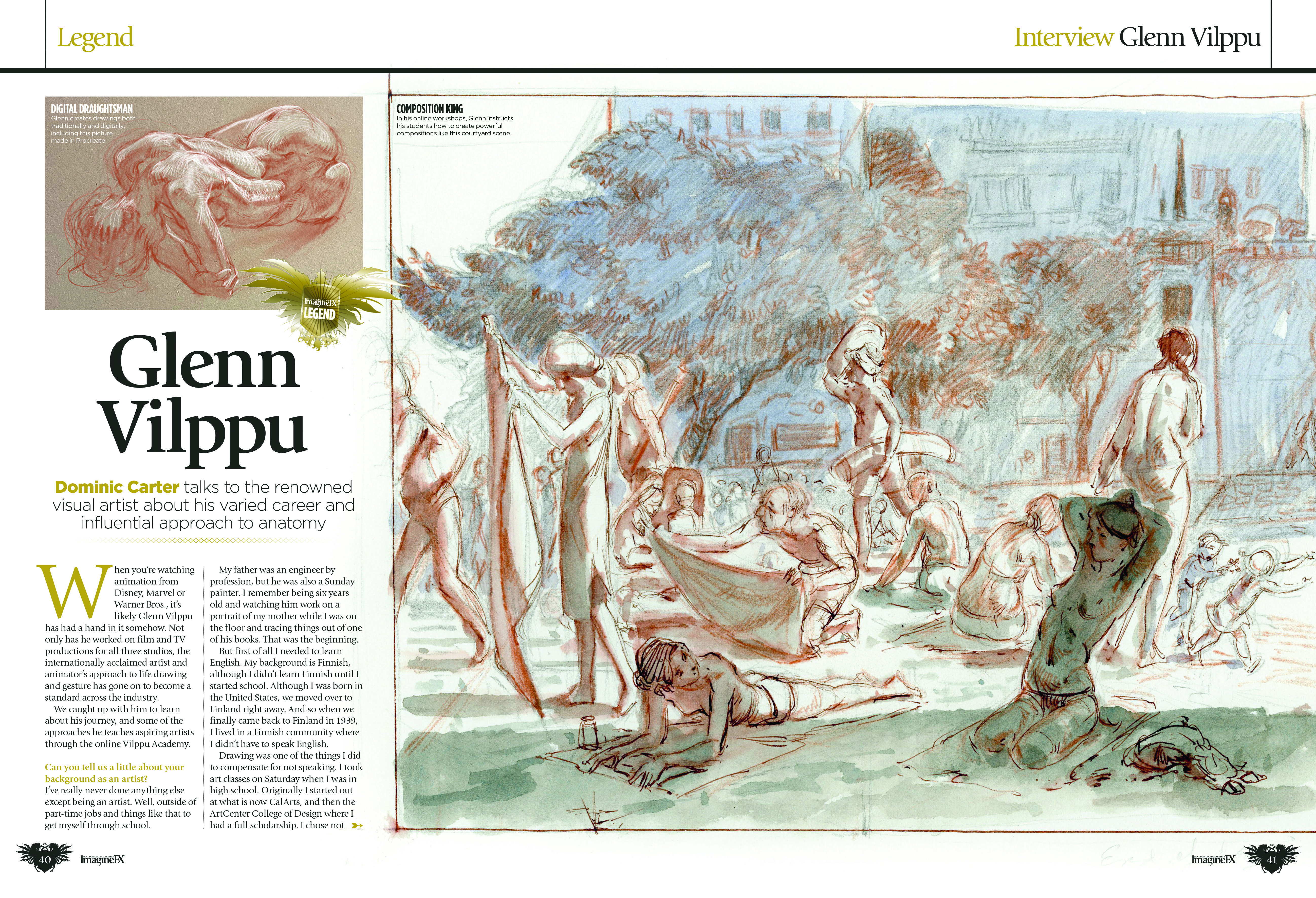 Páginas de la revista ImagineFX