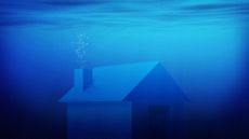 Illustration of a house underwater
