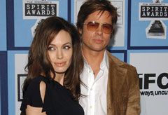 Angelina Jolie and Brad Pitt at The Independent Spirit Awards