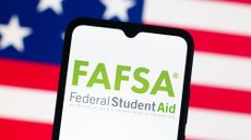 FAFSA (Free Application for Federal Student Aid) logo displayed on a smartphone screen