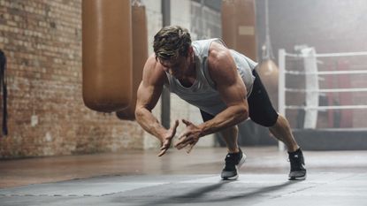 Centr review: Pictured here, Chris Hemsworth doing push ups in a gym