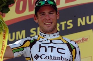 Mark Cavendish (HTC-Columbia) on the podium