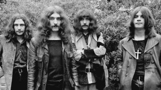 Black Sabbath posing for a photograph in 1970