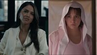 Eiza Gonzalez in the movie In The Grey, Sydney Sweeney as boxer Christy Martin in the biopic Christy.