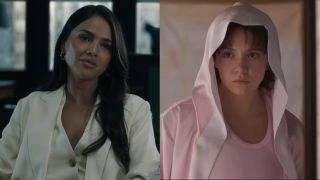 Eiza Gonzalez in the movie In The Grey, Sydney Sweeney as boxer Christy Martin in the biopic Christy.