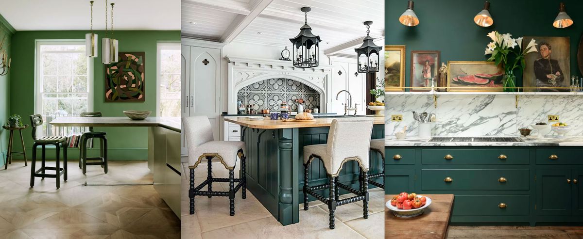 Green Kitchen Ideas 16 Kitchens In Sage Olive And Apple Homes Gardens - Sage Green Kitchen Cabinets Paint Colors