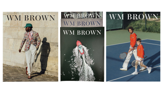 Several magazine covers of the WM Brown magazine laid out in a graphic.