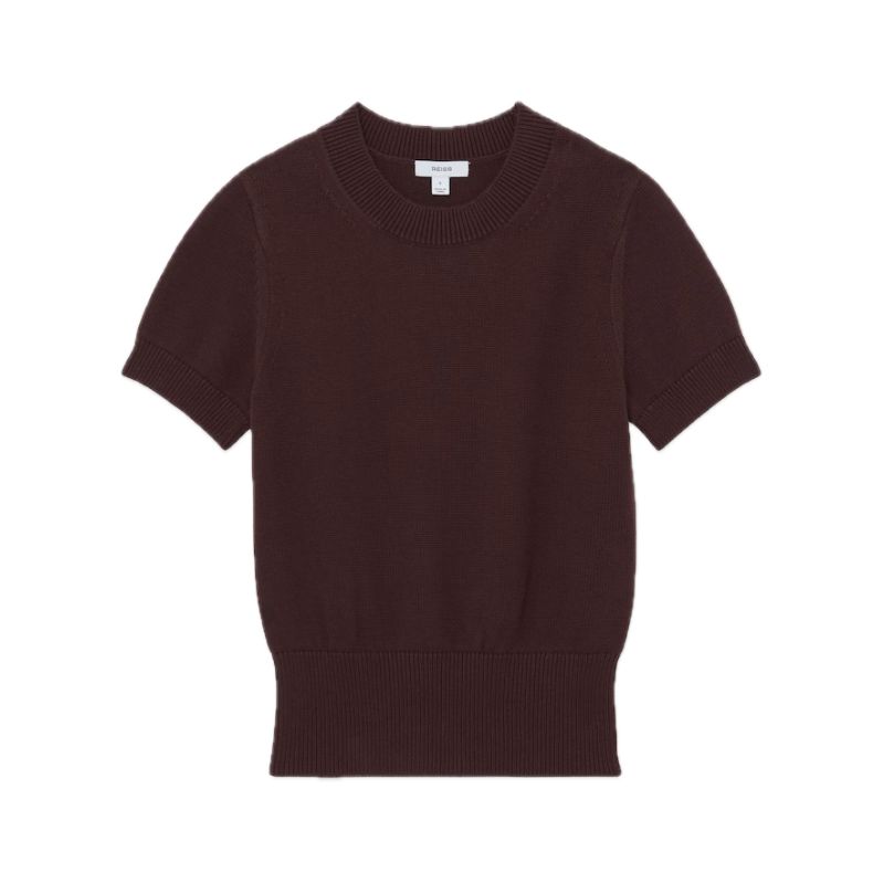 Reiss , Anita Cotton And Wool Crew-Neck Top