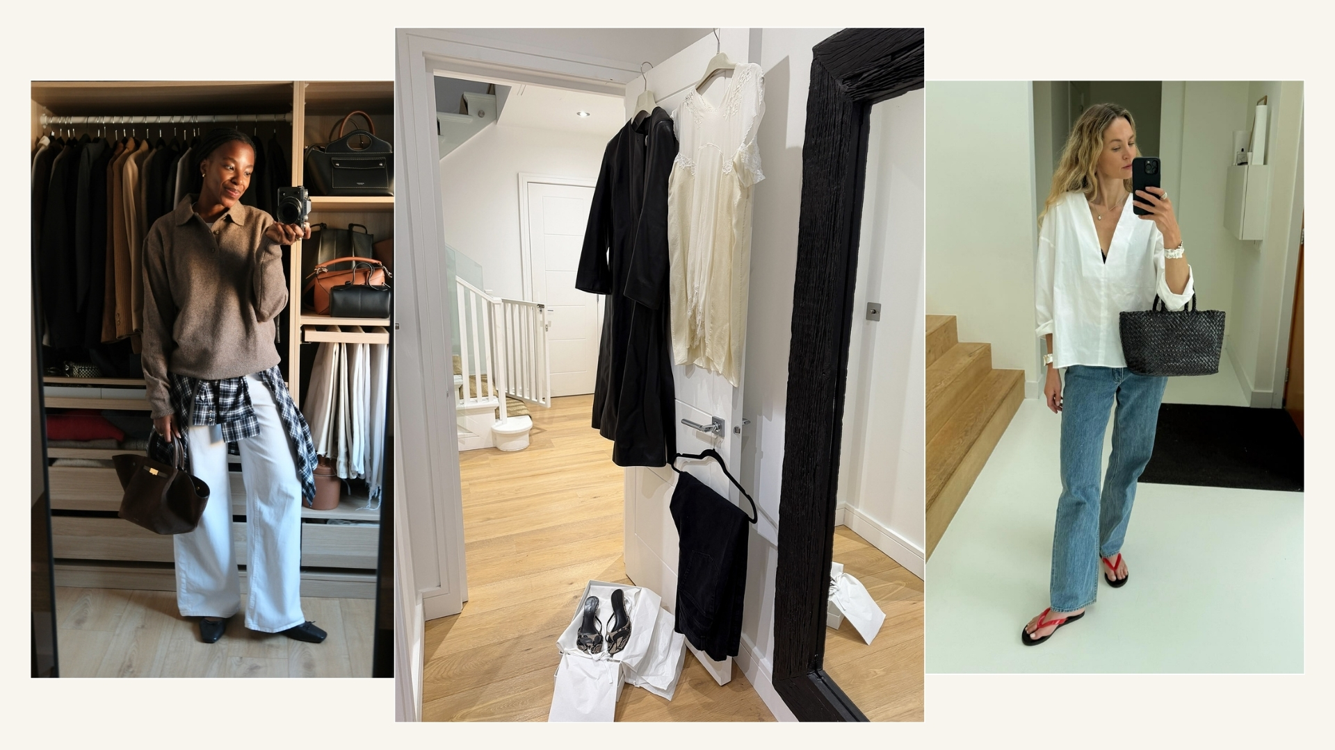 collage showing wardrobe clearout spring 2026