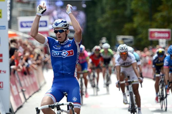 Arnaud Demare (FDJ) wins stage 2 of the 2013 Eneco Tour