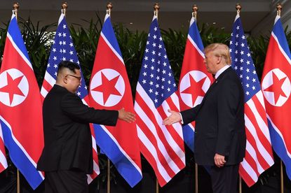 Kim Jong-Un and President Trump.