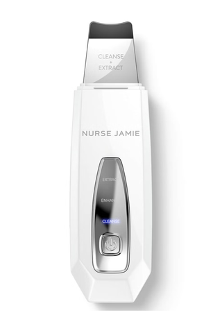 A Nurse Jamie Dermascrape Ultrasonic device set against a white background.
