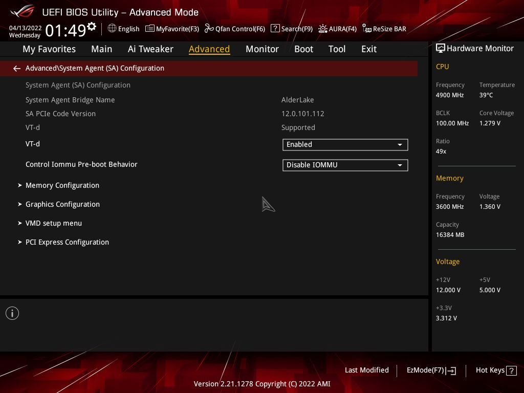 Asus ROG Strix B660-A Gaming WIFI D4