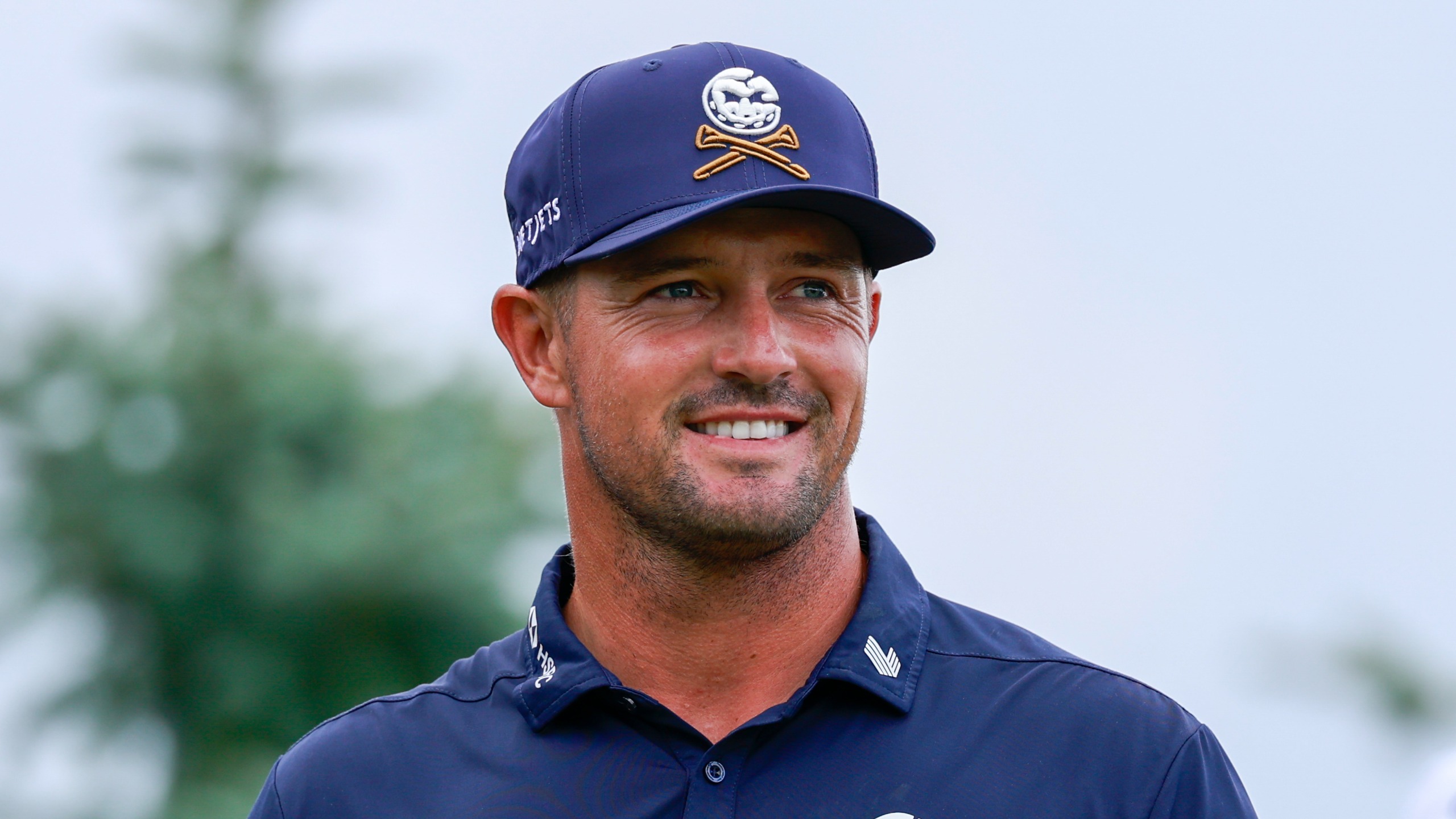 Bryson DeChambeau of Crushers GC smiles during day four of LIV Golf Indianapolis at The Club at Chatham Hills on August 23, 2026.