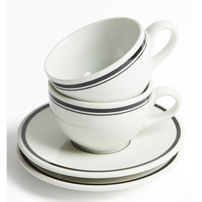 Cappuccino cups and saucers