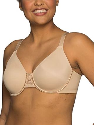 Vanity Fair Womens Beauty Back Smoothing Bra, Bust Line Up to 1.5", Non Padded Cups H Minimizer Bra, Damask Neutral, 38ddd Us