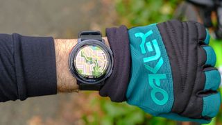 Polar Vantage V3 on the wrist of our reviewer.