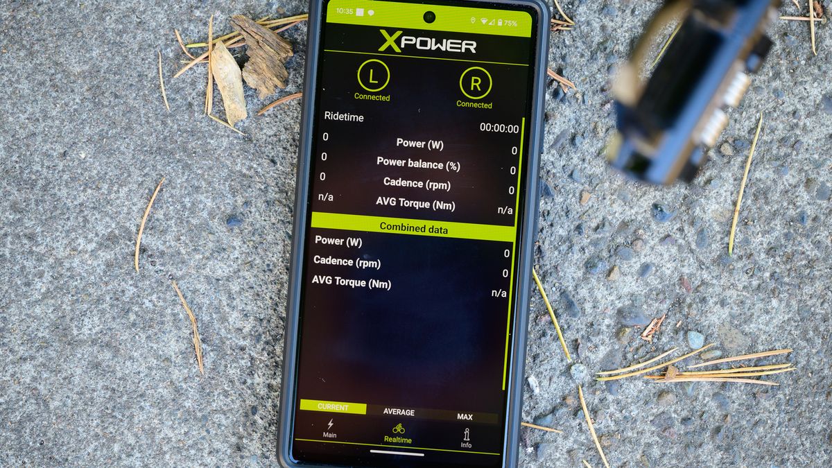 SRM XPower Road realtime screen