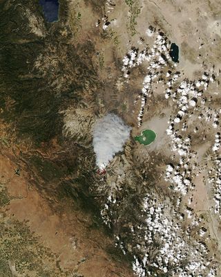 Yosemite fire from space