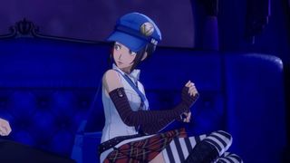 Marie seen looking flustered in a Persona 4 Revival screenshot.
