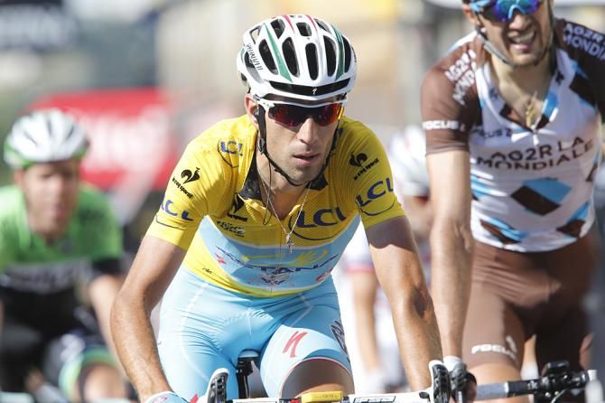 Race leader Vincenzo Nibali (Astana)