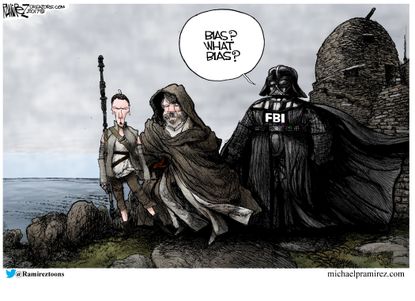 Political cartoon U.S. Star Wars FBI bias