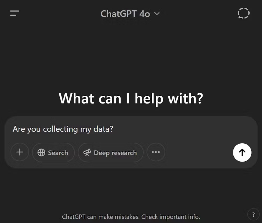 a screenshot of the ChatGPT interface