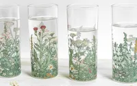 Wildflower Print Glass - Set of 4 | Was £18 now £8 | Save £10