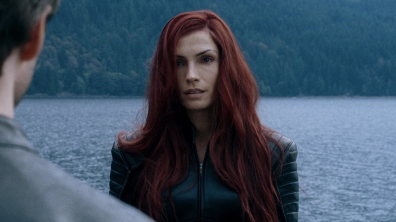 Jean appearing to Scott in X-Men 3 with her hair down.