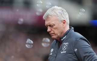 West Ham United manager David Moyes during the Premier League match between West Ham United and Arsenal FC at London Stadium on February 11, 2024 in London, England. (Photo by Rob Newell - CameraSport via Getty Images)