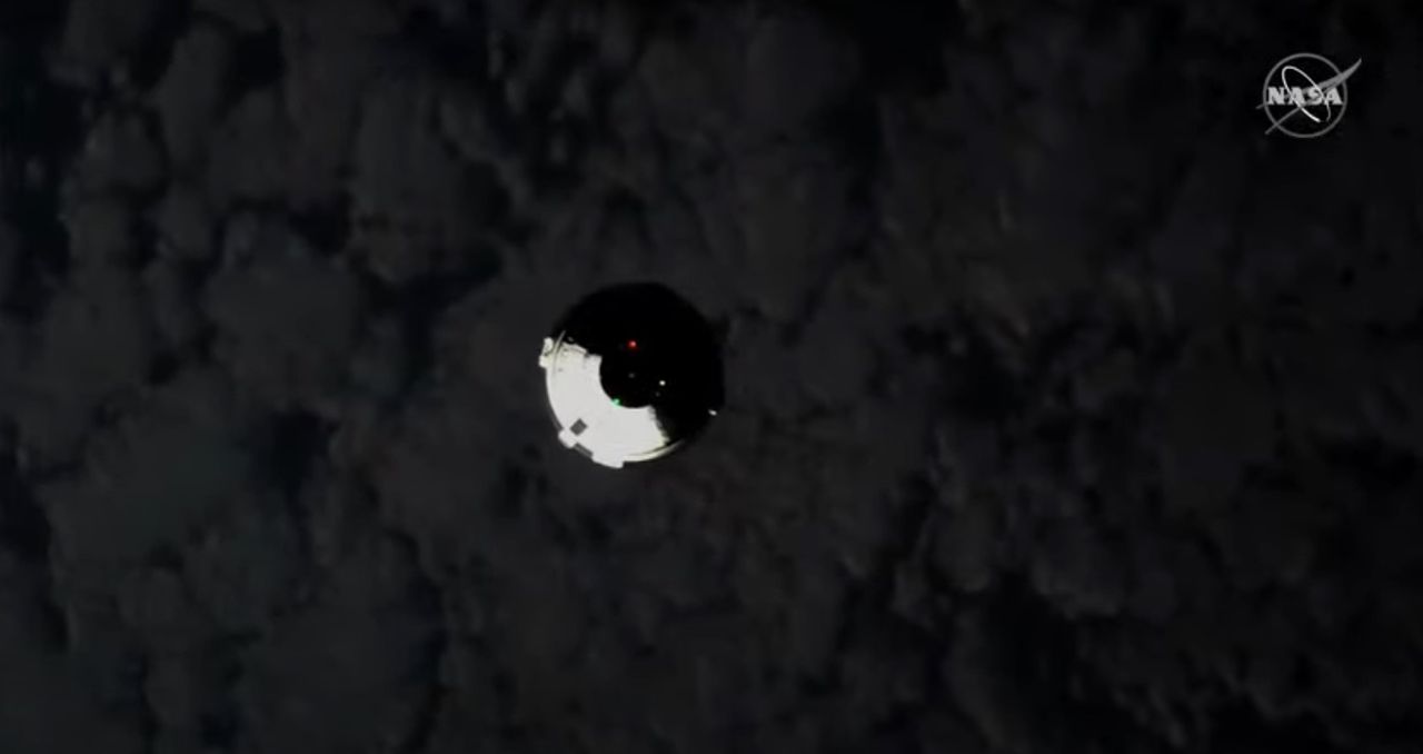 Boeing's Starliner capsule conducts a fly-around test leading up to a planned docking with the International Space Station on May 20, 2022.