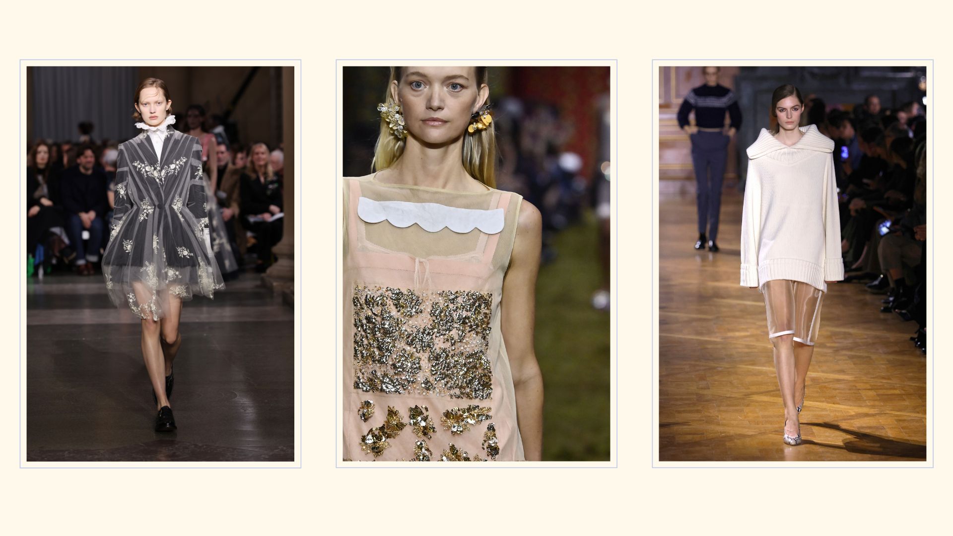 Erdem, Miu Miu and VB models on the a/w 2026 runways