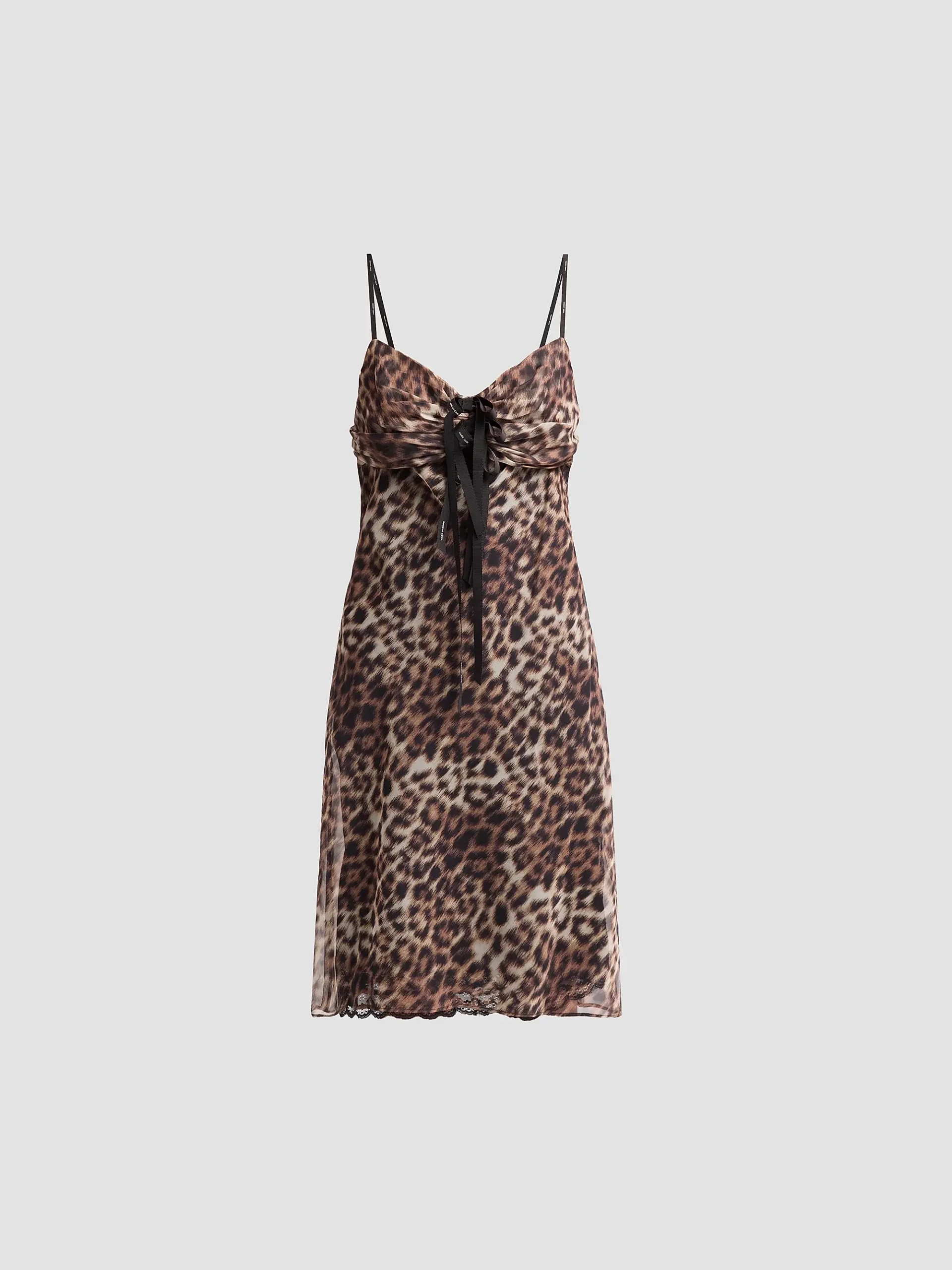 Leopard-Print Slip Dress