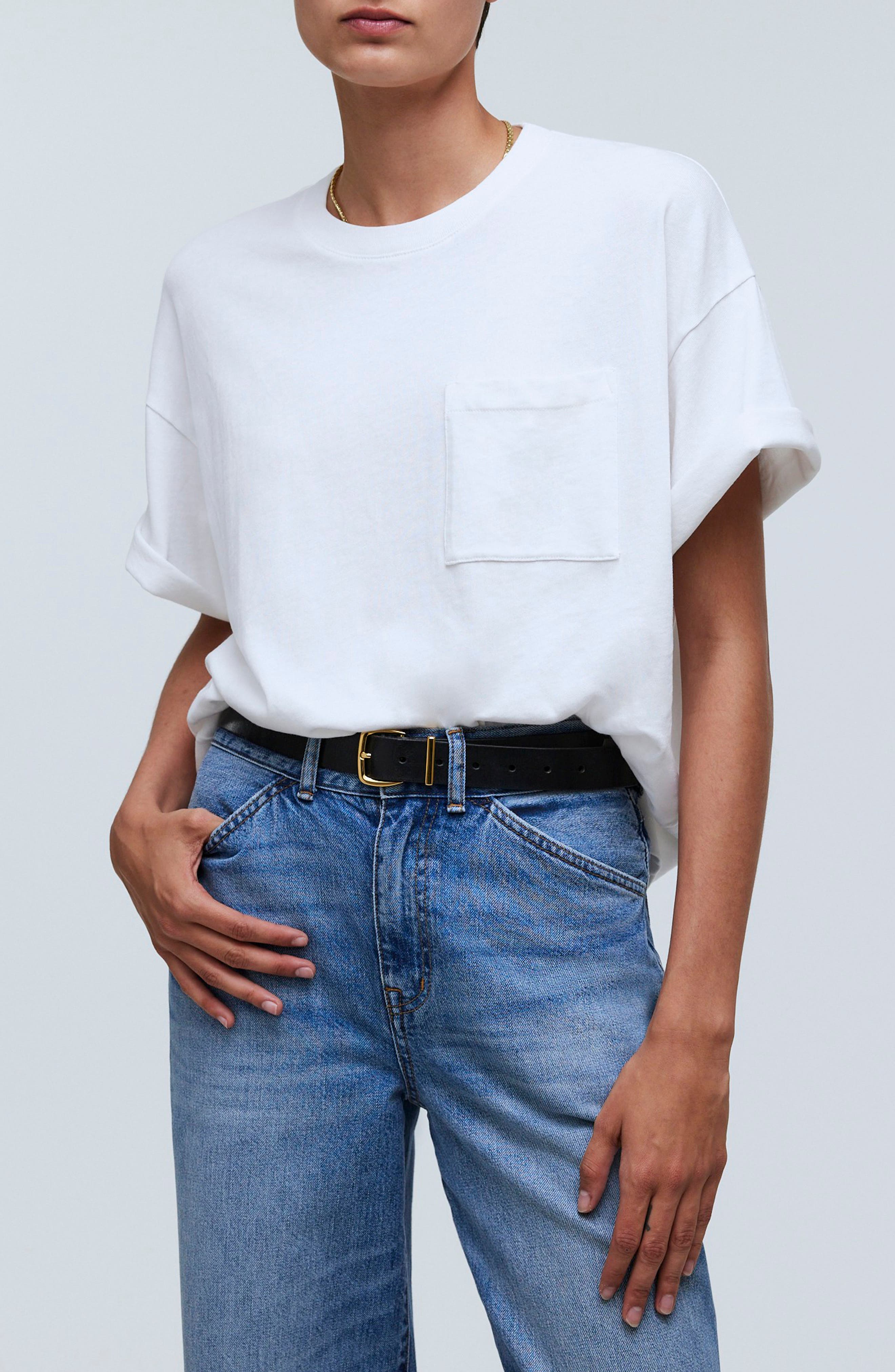 Madewell, Garment-Dyed Oversize Cotton Pocket T-Shirt