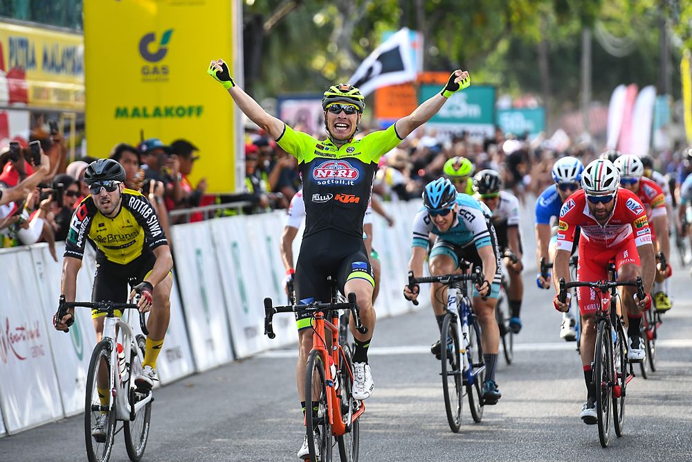 Simone Bevilacqua (Neri Sottoli) wins stage 7 at Tour de Langkawi