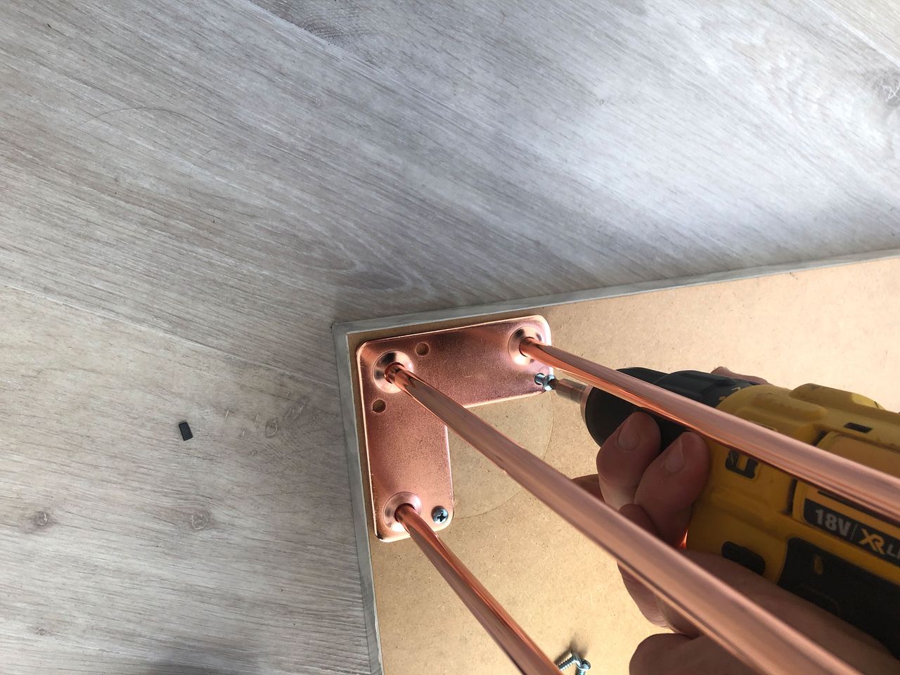 DIY Harpin leg console table