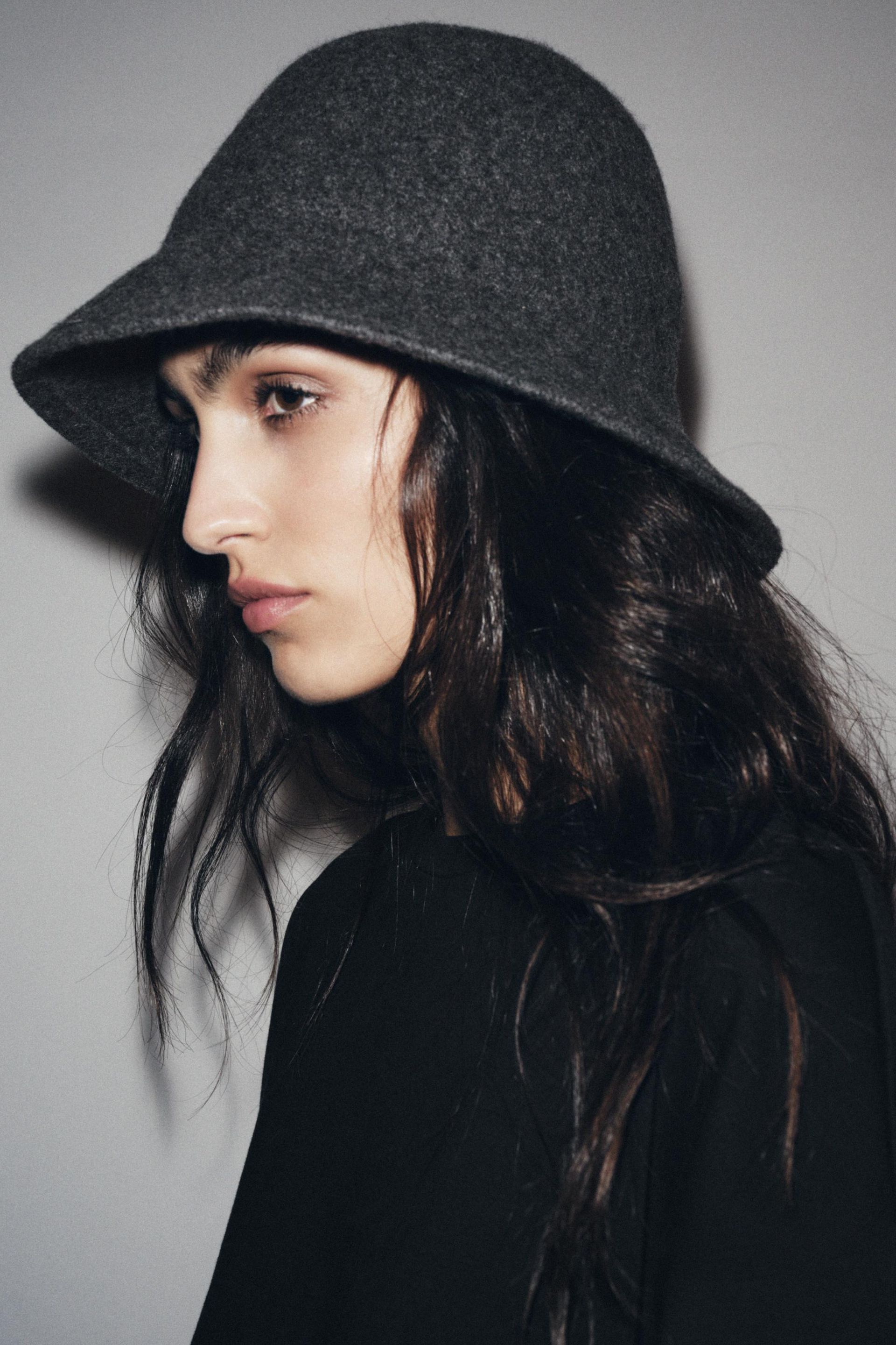 Plain Wool Blend Hat